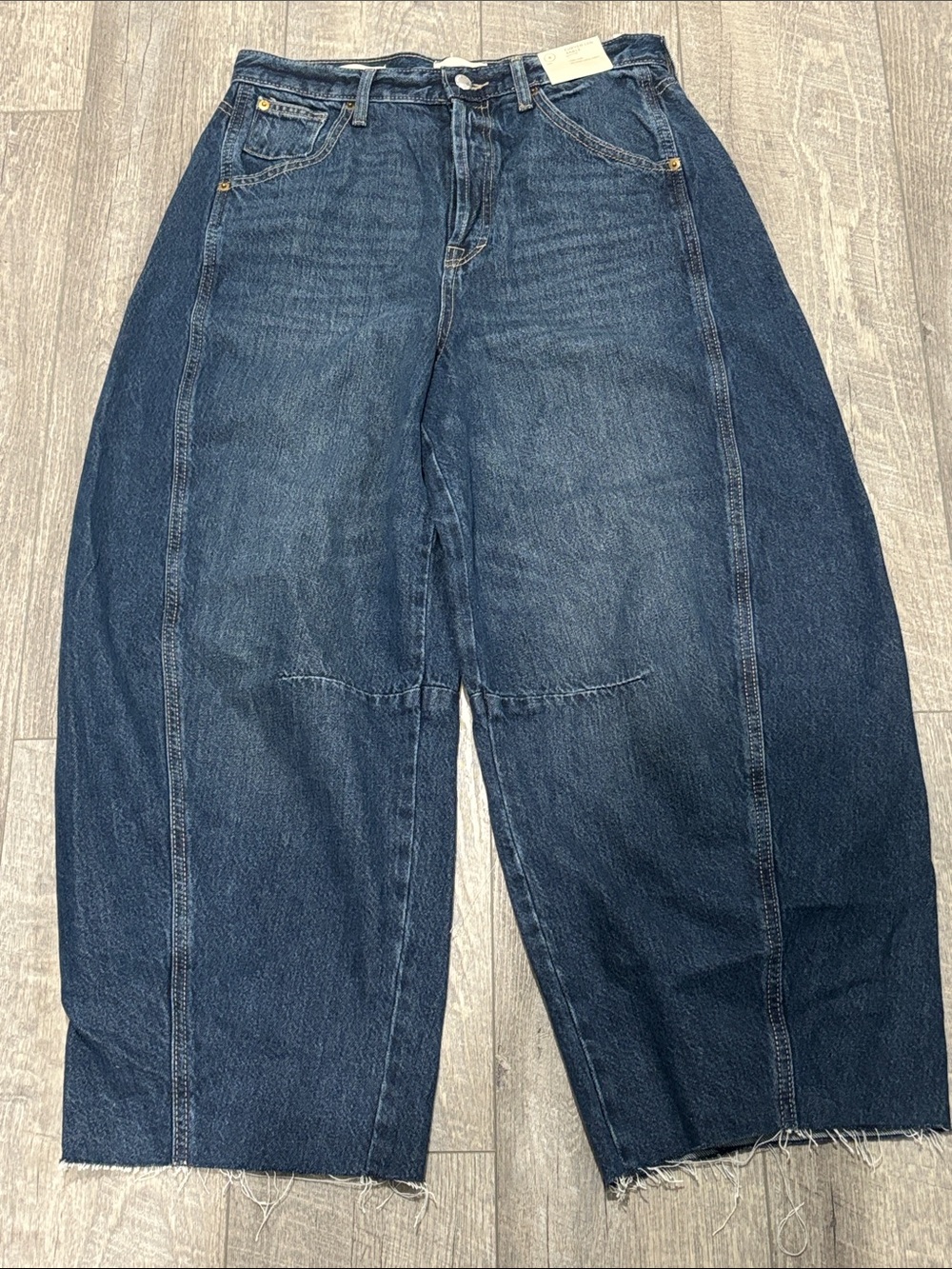 Universal Thread Dark Blue High-Rise Cropped Wide-Leg Jeans